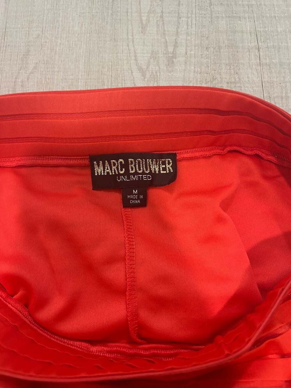 Marc Bouwer Unlimited Red Striped Mesh Maxi Skirt Size M